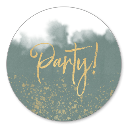 Groene waterverf met gouden party